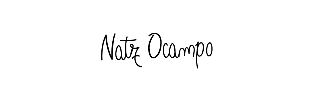 You should practise on your own different ways (Angelique-Rose-font-FFP) to write your name (Natz Ocampo) in signature. don't let someone else do it for you. Natz Ocampo signature style 5 images and pictures png