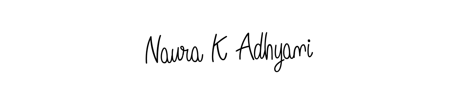Angelique-Rose-font-FFP is a professional signature style that is perfect for those who want to add a touch of class to their signature. It is also a great choice for those who want to make their signature more unique. Get Naura K Adhyani name to fancy signature for free. Naura K Adhyani signature style 5 images and pictures png