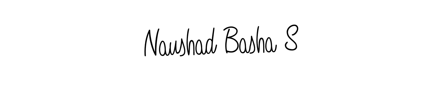 Naushad Basha S stylish signature style. Best Handwritten Sign (Angelique-Rose-font-FFP) for my name. Handwritten Signature Collection Ideas for my name Naushad Basha S. Naushad Basha S signature style 5 images and pictures png