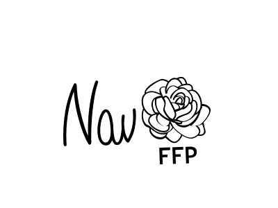 The best way (Angelique-Rose-font-FFP) to make a short signature is to pick only two or three words in your name. The name Nav3 include a total of six letters. For converting this name. Nav3 signature style 5 images and pictures png