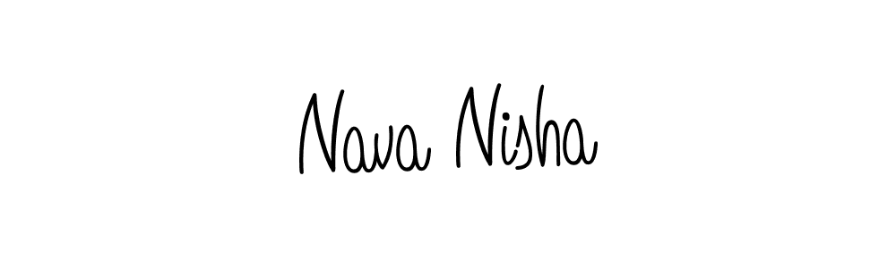 You should practise on your own different ways (Angelique-Rose-font-FFP) to write your name (Nava Nisha) in signature. don't let someone else do it for you. Nava Nisha signature style 5 images and pictures png