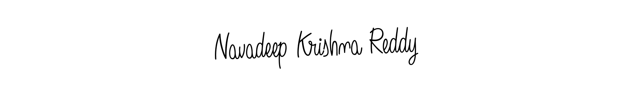 Make a beautiful signature design for name Navadeep Krishna Reddy. With this signature (Angelique-Rose-font-FFP) style, you can create a handwritten signature for free. Navadeep Krishna Reddy signature style 5 images and pictures png