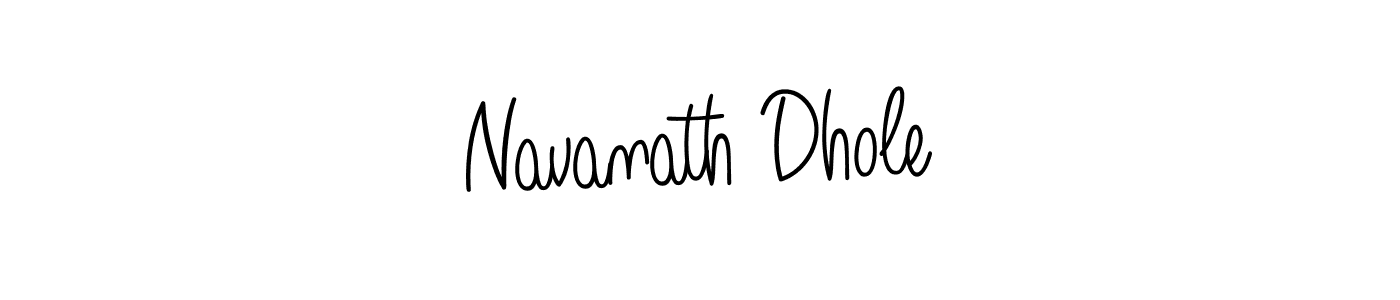 How to make Navanath Dhole name signature. Use Angelique-Rose-font-FFP style for creating short signs online. This is the latest handwritten sign. Navanath Dhole signature style 5 images and pictures png