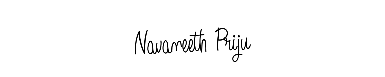 Make a beautiful signature design for name Navaneeth Priju. With this signature (Angelique-Rose-font-FFP) style, you can create a handwritten signature for free. Navaneeth Priju signature style 5 images and pictures png