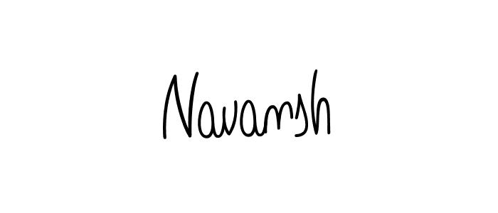 You should practise on your own different ways (Angelique-Rose-font-FFP) to write your name (Navansh) in signature. don't let someone else do it for you. Navansh signature style 5 images and pictures png