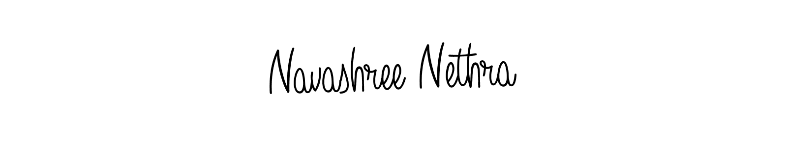 How to make Navashree Nethra name signature. Use Angelique-Rose-font-FFP style for creating short signs online. This is the latest handwritten sign. Navashree Nethra signature style 5 images and pictures png