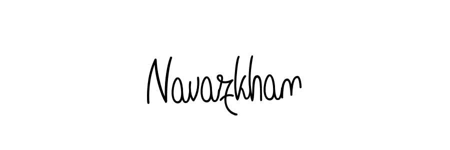 Use a signature maker to create a handwritten signature online. With this signature software, you can design (Angelique-Rose-font-FFP) your own signature for name Navazkhan. Navazkhan signature style 5 images and pictures png