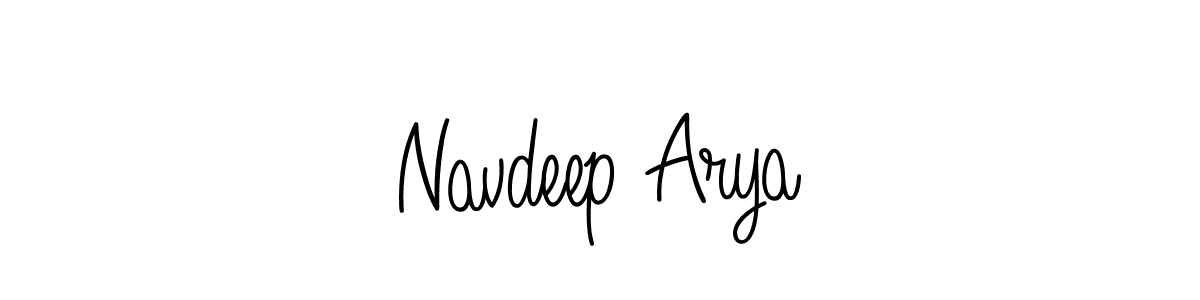 How to make Navdeep Arya signature? Angelique-Rose-font-FFP is a professional autograph style. Create handwritten signature for Navdeep Arya name. Navdeep Arya signature style 5 images and pictures png