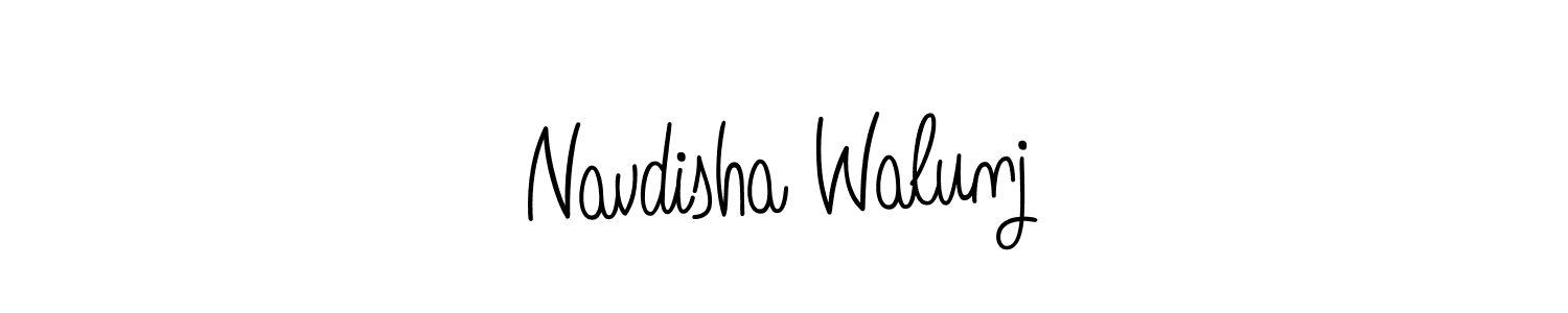 This is the best signature style for the Navdisha Walunj name. Also you like these signature font (Angelique-Rose-font-FFP). Mix name signature. Navdisha Walunj signature style 5 images and pictures png