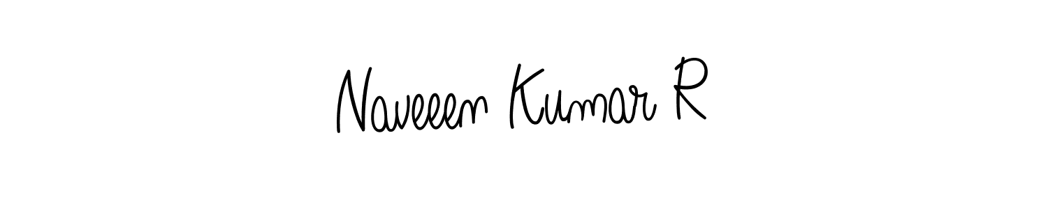 Make a beautiful signature design for name Naveeen Kumar R. With this signature (Angelique-Rose-font-FFP) style, you can create a handwritten signature for free. Naveeen Kumar R signature style 5 images and pictures png