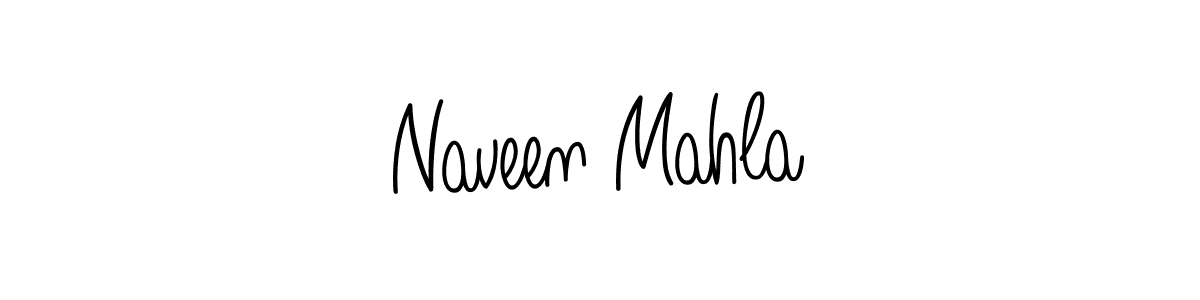The best way (Angelique-Rose-font-FFP) to make a short signature is to pick only two or three words in your name. The name Naveen Mahla include a total of six letters. For converting this name. Naveen Mahla signature style 5 images and pictures png
