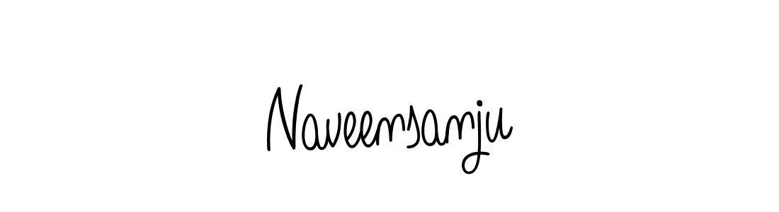 Make a beautiful signature design for name Naveensanju. With this signature (Angelique-Rose-font-FFP) style, you can create a handwritten signature for free. Naveensanju signature style 5 images and pictures png