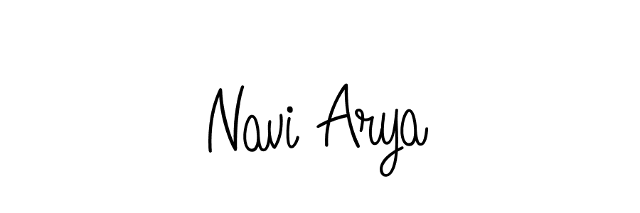 Make a beautiful signature design for name Navi Arya. With this signature (Angelique-Rose-font-FFP) style, you can create a handwritten signature for free. Navi Arya signature style 5 images and pictures png