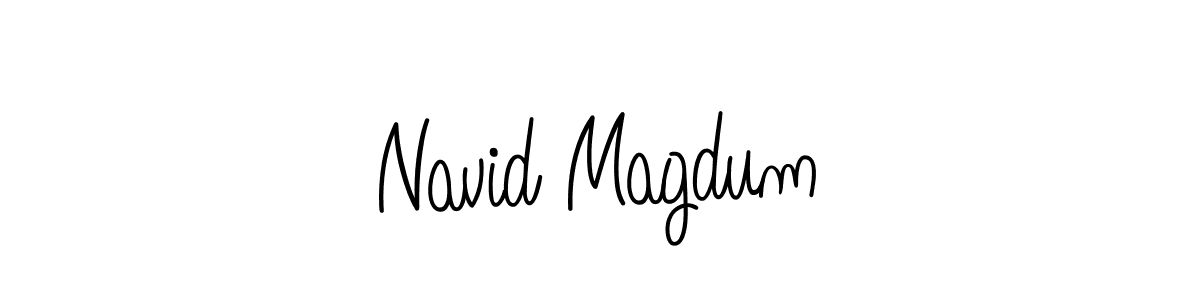 Navid Magdum stylish signature style. Best Handwritten Sign (Angelique-Rose-font-FFP) for my name. Handwritten Signature Collection Ideas for my name Navid Magdum. Navid Magdum signature style 5 images and pictures png