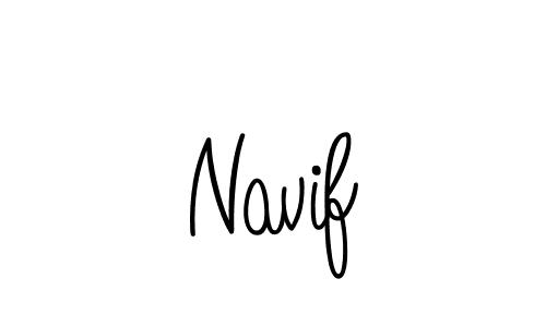 Design your own signature with our free online signature maker. With this signature software, you can create a handwritten (Angelique-Rose-font-FFP) signature for name Navif. Navif signature style 5 images and pictures png
