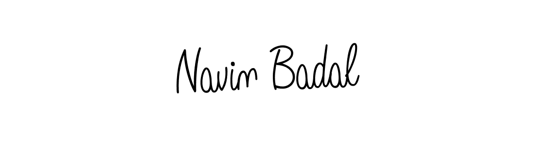 The best way (Angelique-Rose-font-FFP) to make a short signature is to pick only two or three words in your name. The name Navin Badal include a total of six letters. For converting this name. Navin Badal signature style 5 images and pictures png