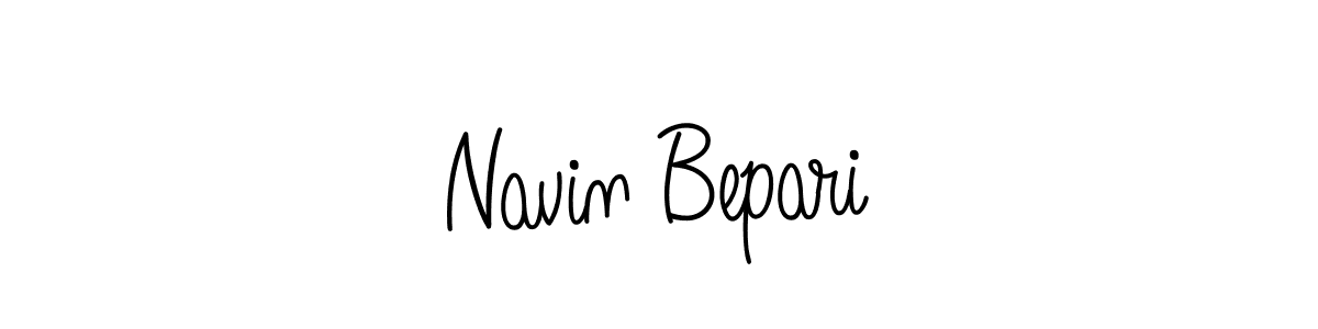Use a signature maker to create a handwritten signature online. With this signature software, you can design (Angelique-Rose-font-FFP) your own signature for name Navin Bepari. Navin Bepari signature style 5 images and pictures png