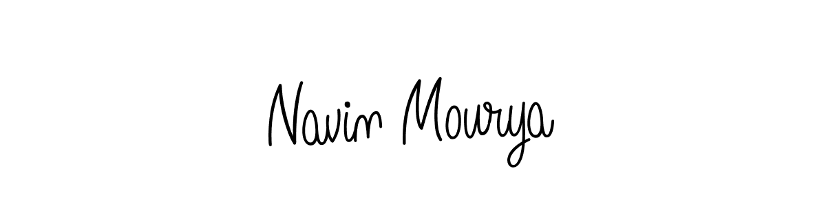 You should practise on your own different ways (Angelique-Rose-font-FFP) to write your name (Navin Mourya) in signature. don't let someone else do it for you. Navin Mourya signature style 5 images and pictures png