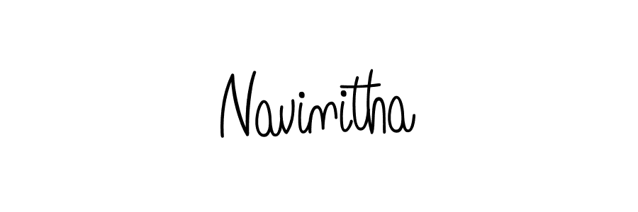 Use a signature maker to create a handwritten signature online. With this signature software, you can design (Angelique-Rose-font-FFP) your own signature for name Navinitha. Navinitha signature style 5 images and pictures png