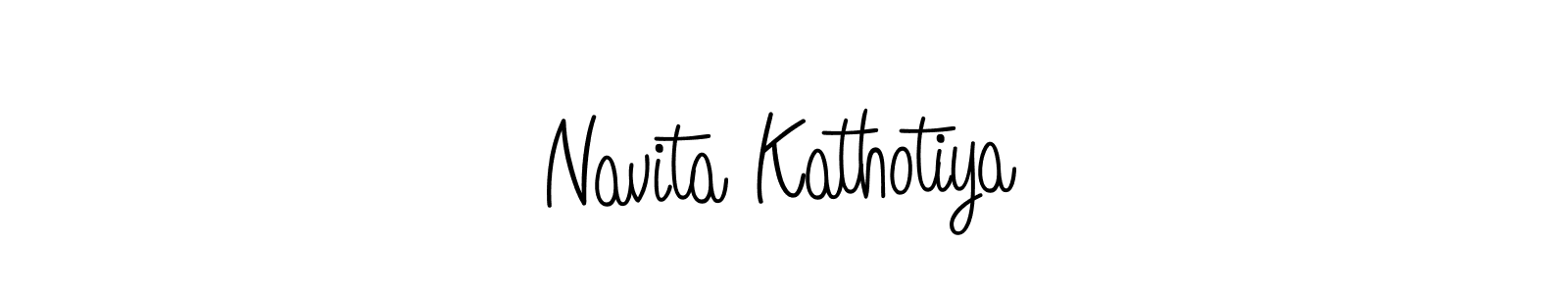 Use a signature maker to create a handwritten signature online. With this signature software, you can design (Angelique-Rose-font-FFP) your own signature for name Navita Kathotiya. Navita Kathotiya signature style 5 images and pictures png