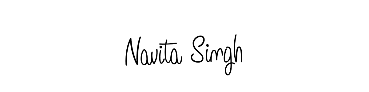 Design your own signature with our free online signature maker. With this signature software, you can create a handwritten (Angelique-Rose-font-FFP) signature for name Navita Singh. Navita Singh signature style 5 images and pictures png