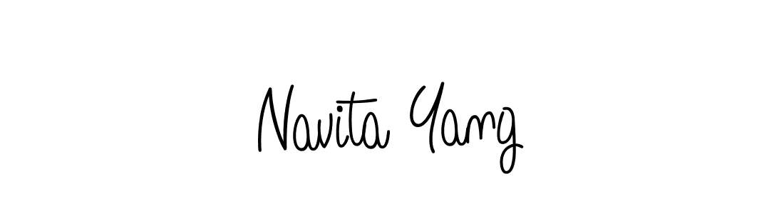 Create a beautiful signature design for name Navita Yang. With this signature (Angelique-Rose-font-FFP) fonts, you can make a handwritten signature for free. Navita Yang signature style 5 images and pictures png