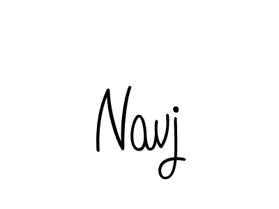 Make a beautiful signature design for name Navj. With this signature (Angelique-Rose-font-FFP) style, you can create a handwritten signature for free. Navj signature style 5 images and pictures png