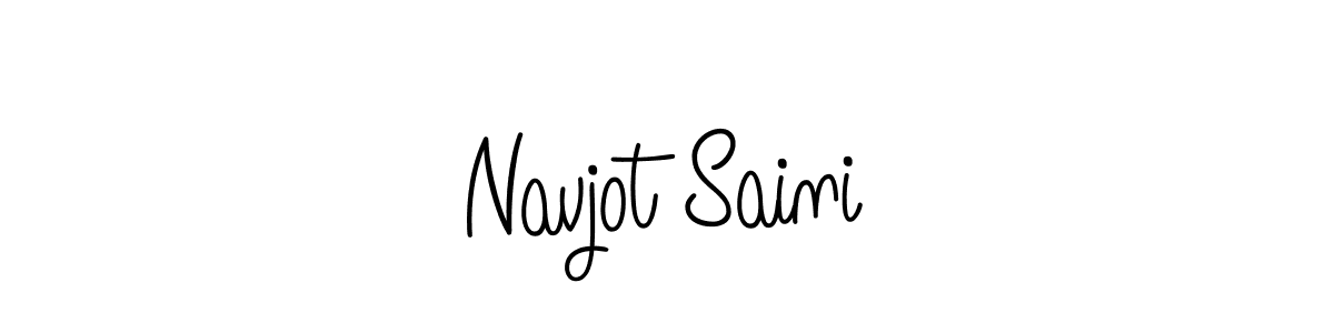 The best way (Angelique-Rose-font-FFP) to make a short signature is to pick only two or three words in your name. The name Navjot Saini include a total of six letters. For converting this name. Navjot Saini signature style 5 images and pictures png
