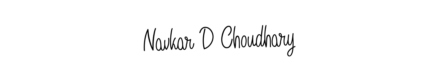 You should practise on your own different ways (Angelique-Rose-font-FFP) to write your name (Navkar D Choudhary) in signature. don't let someone else do it for you. Navkar D Choudhary signature style 5 images and pictures png