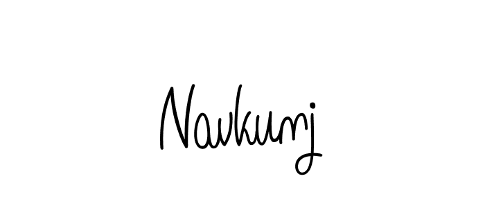 You should practise on your own different ways (Angelique-Rose-font-FFP) to write your name (Navkunj) in signature. don't let someone else do it for you. Navkunj signature style 5 images and pictures png