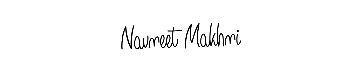 How to make Navneet Makhni name signature. Use Angelique-Rose-font-FFP style for creating short signs online. This is the latest handwritten sign. Navneet Makhni signature style 5 images and pictures png