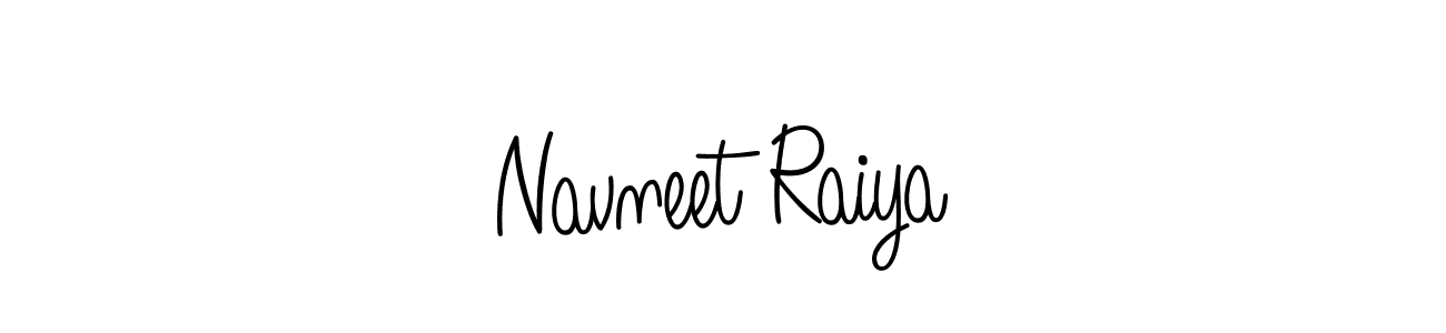 Use a signature maker to create a handwritten signature online. With this signature software, you can design (Angelique-Rose-font-FFP) your own signature for name Navneet Raiya. Navneet Raiya signature style 5 images and pictures png