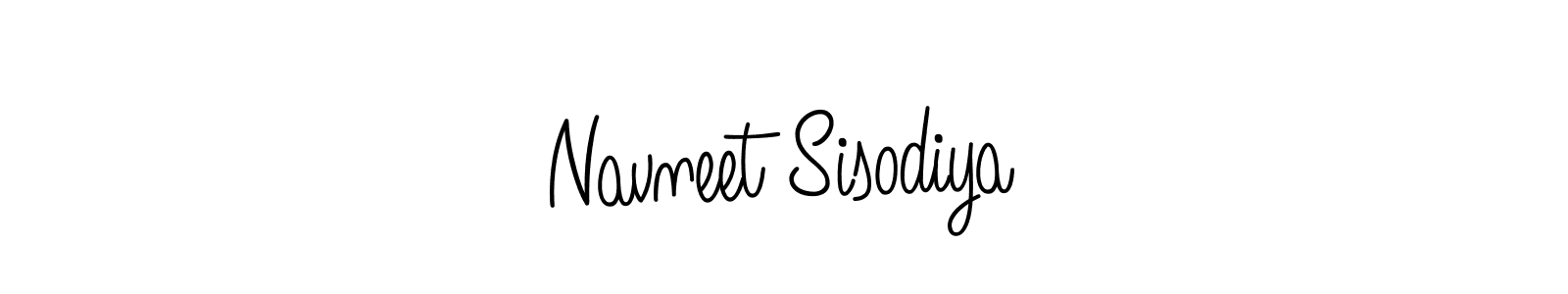 Use a signature maker to create a handwritten signature online. With this signature software, you can design (Angelique-Rose-font-FFP) your own signature for name Navneet Sisodiya. Navneet Sisodiya signature style 5 images and pictures png