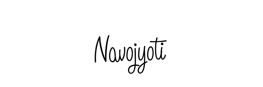 You should practise on your own different ways (Angelique-Rose-font-FFP) to write your name (Navojyoti) in signature. don't let someone else do it for you. Navojyoti signature style 5 images and pictures png