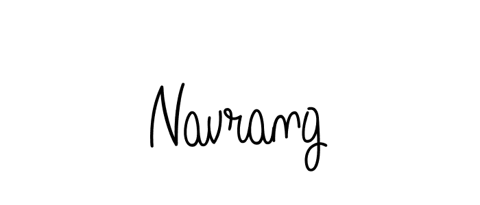 You should practise on your own different ways (Angelique-Rose-font-FFP) to write your name (Navrang) in signature. don't let someone else do it for you. Navrang signature style 5 images and pictures png