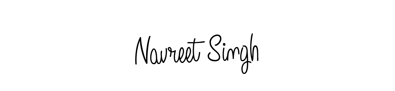 Make a beautiful signature design for name Navreet Singh. With this signature (Angelique-Rose-font-FFP) style, you can create a handwritten signature for free. Navreet Singh signature style 5 images and pictures png