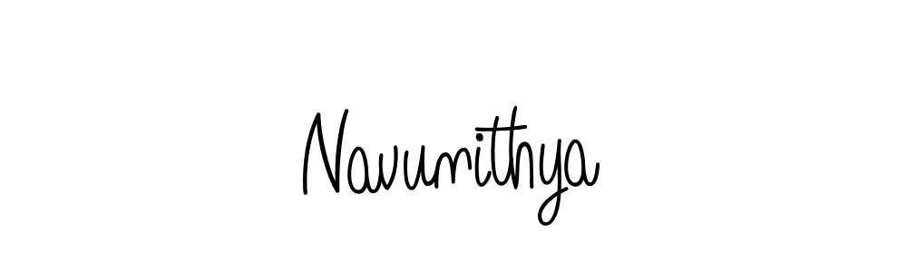 Design your own signature with our free online signature maker. With this signature software, you can create a handwritten (Angelique-Rose-font-FFP) signature for name Navunithya. Navunithya signature style 5 images and pictures png