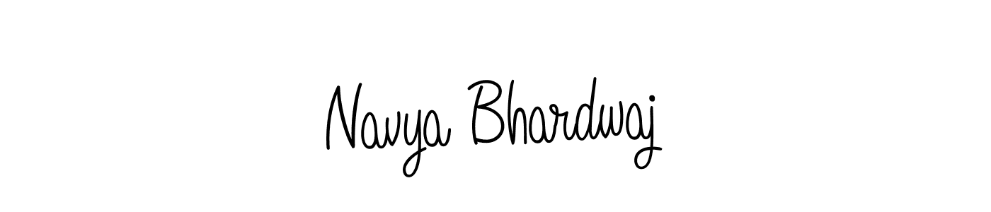 Design your own signature with our free online signature maker. With this signature software, you can create a handwritten (Angelique-Rose-font-FFP) signature for name Navya Bhardwaj. Navya Bhardwaj signature style 5 images and pictures png