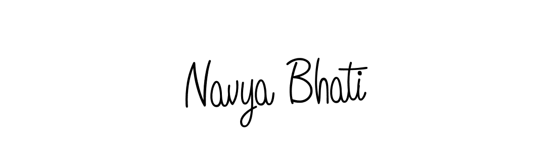 You can use this online signature creator to create a handwritten signature for the name Navya Bhati. This is the best online autograph maker. Navya Bhati signature style 5 images and pictures png