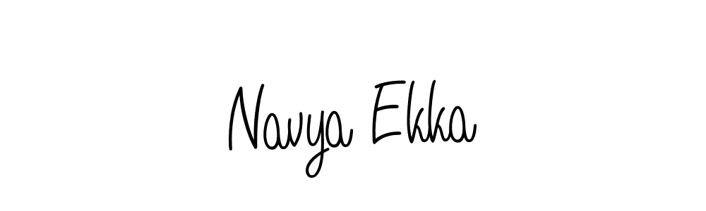Design your own signature with our free online signature maker. With this signature software, you can create a handwritten (Angelique-Rose-font-FFP) signature for name Navya Ekka. Navya Ekka signature style 5 images and pictures png
