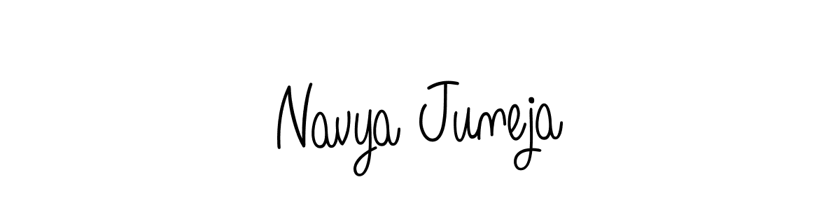 Create a beautiful signature design for name Navya Juneja. With this signature (Angelique-Rose-font-FFP) fonts, you can make a handwritten signature for free. Navya Juneja signature style 5 images and pictures png