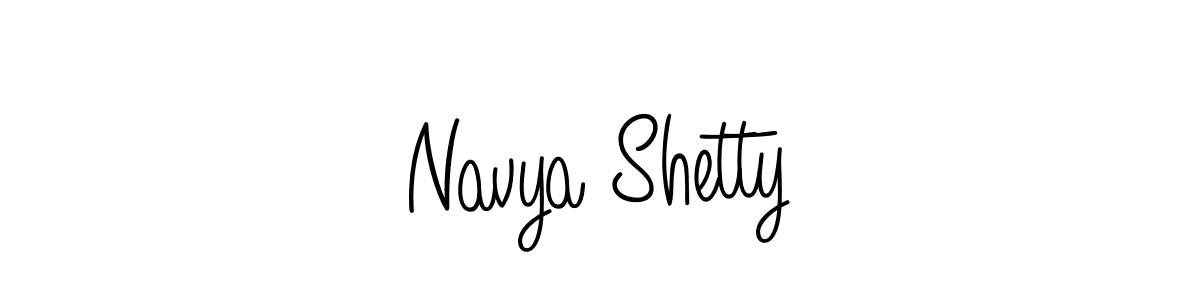 Make a beautiful signature design for name Navya Shetty. With this signature (Angelique-Rose-font-FFP) style, you can create a handwritten signature for free. Navya Shetty signature style 5 images and pictures png