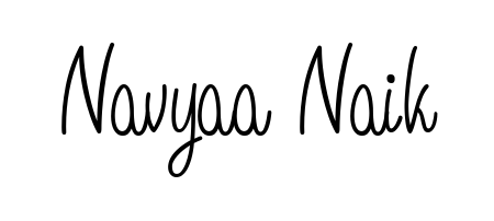 The Angelique-Rose-font-FFP typeface gives name Navyaa Naik a refined look. Suitable for certificates, diplomas, and official verification. Navyaa Naik signature style 5 images and pictures png