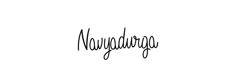 Use a signature maker to create a handwritten signature online. With this signature software, you can design (Angelique-Rose-font-FFP) your own signature for name Navyadurga. Navyadurga signature style 5 images and pictures png