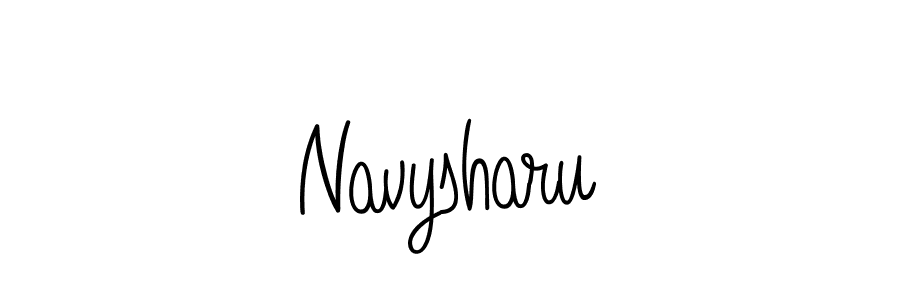 Navysharu stylish signature style. Best Handwritten Sign (Angelique-Rose-font-FFP) for my name. Handwritten Signature Collection Ideas for my name Navysharu. Navysharu signature style 5 images and pictures png