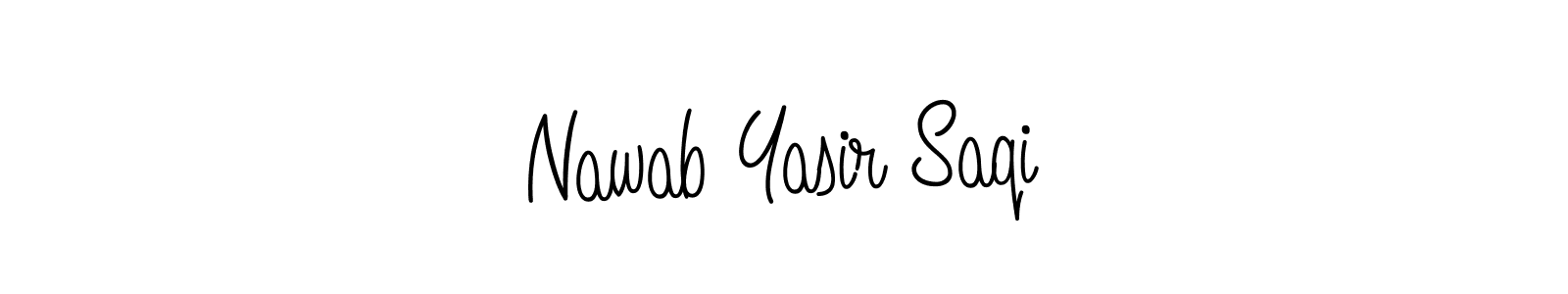How to make Nawab Yasir Saqi name signature. Use Angelique-Rose-font-FFP style for creating short signs online. This is the latest handwritten sign. Nawab Yasir Saqi signature style 5 images and pictures png
