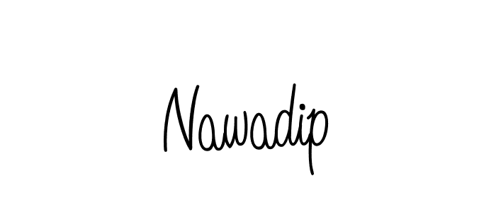 How to make Nawadip name signature. Use Angelique-Rose-font-FFP style for creating short signs online. This is the latest handwritten sign. Nawadip signature style 5 images and pictures png