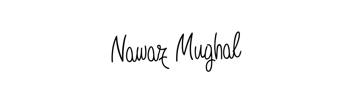 How to make Nawaz Mughal name signature. Use Angelique-Rose-font-FFP style for creating short signs online. This is the latest handwritten sign. Nawaz Mughal signature style 5 images and pictures png