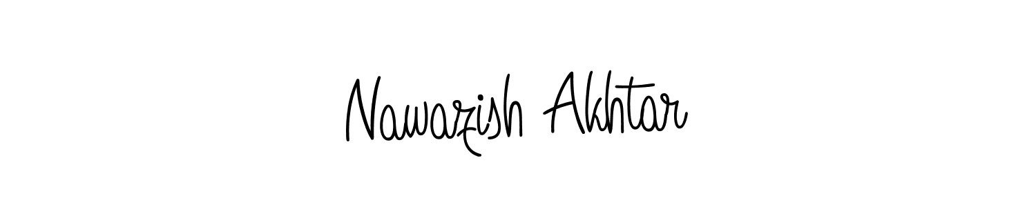 You should practise on your own different ways (Angelique-Rose-font-FFP) to write your name (Nawazish Akhtar) in signature. don't let someone else do it for you. Nawazish Akhtar signature style 5 images and pictures png