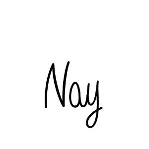Use a signature maker to create a handwritten signature online. With this signature software, you can design (Angelique-Rose-font-FFP) your own signature for name Nay. Nay signature style 5 images and pictures png